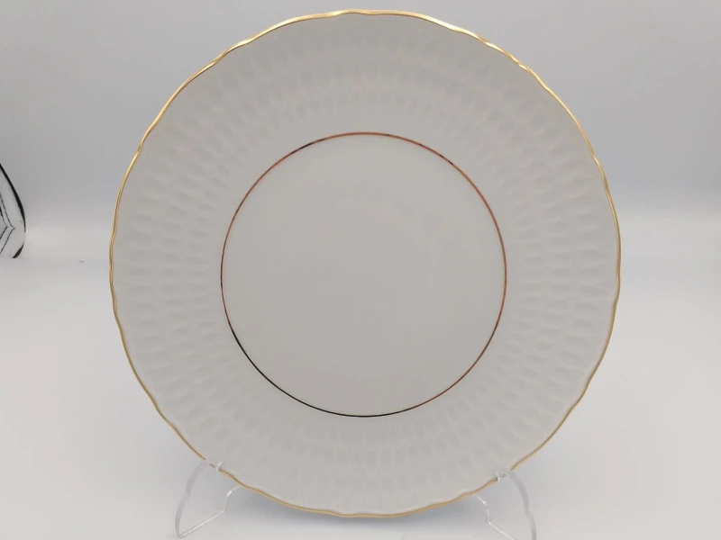 Talerz płytki 26 cm Ćmielów- Sofia Złota Linia 3604