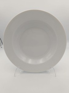 Talerz głęboki 22,5 cm Yvette Biała Linea E755