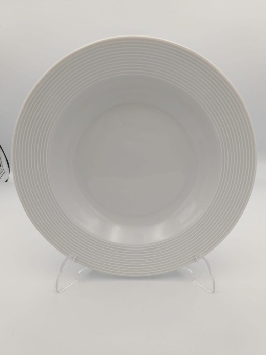 Talerz głęboki 22,5 cm Yvette Biała Linea E755