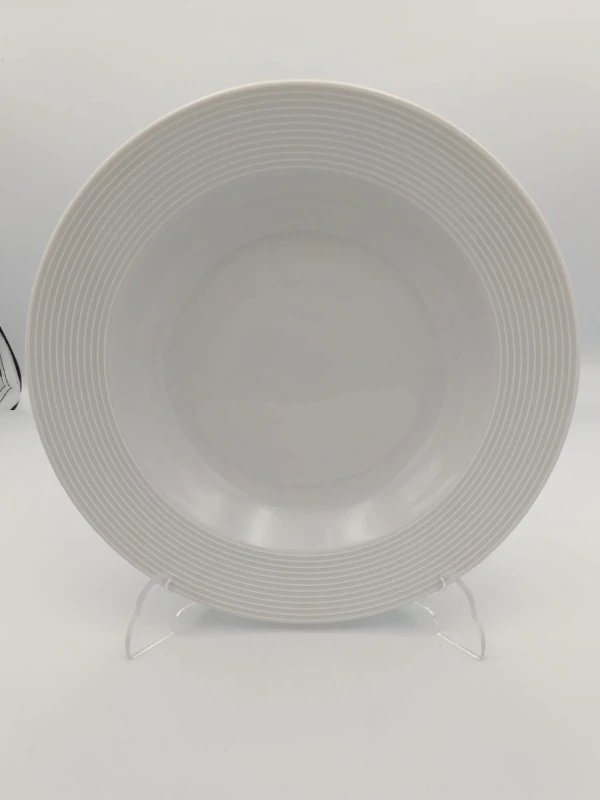 Talerz głęboki 22,5 cm Yvette Biała Linea E755