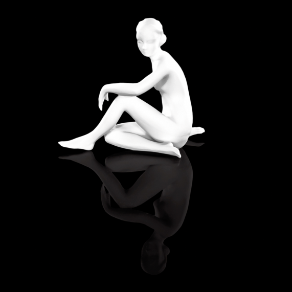 FIGURKA PORCELANOWA Zamyślona 0001