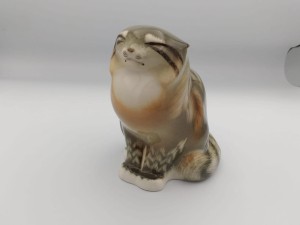 FIGURKA PORCELANOWA Dziki kot-żbik
