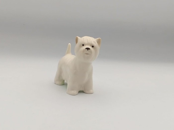 FIGURKA PORCELANOWA Terier West BIAŁY