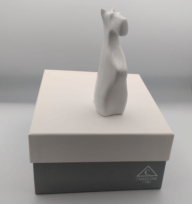 FIGURKA PORCELANOWA PIES Terier szkocki ĆMIELÓW