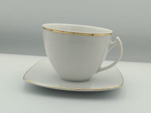 FILIŻANKA ZE SPODKIEM AKCENT 3603 ZŁOTA LINIA