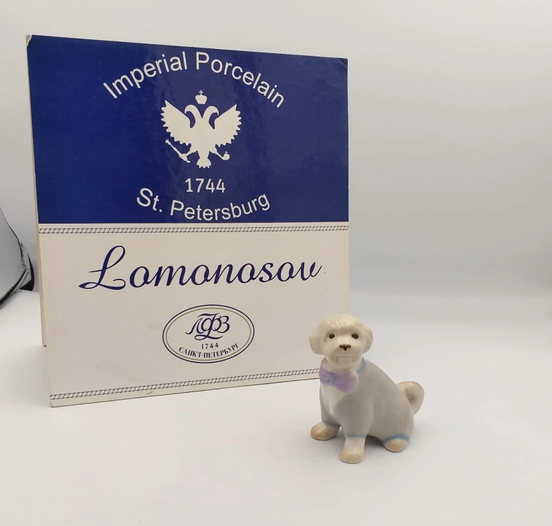 FIGURKA PORCELANOWA  Pies Maltipoo