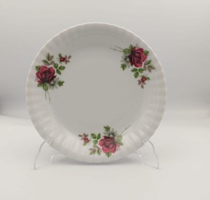 CHODZIEŻ Talerz płytki 19 cm Iwona Bordowa Róża B826