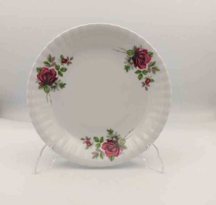 CHODZIEŻ Talerz płytki 19 cm Iwona Bordowa Róża B826