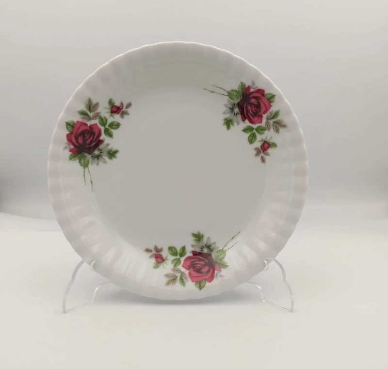 CHODZIEŻ Talerz płytki 19 cm Iwona Bordowa Róża B826