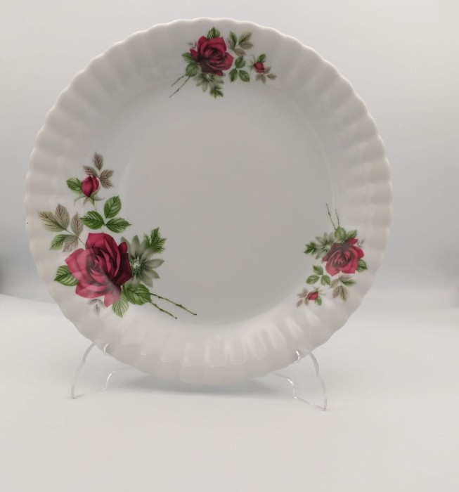 CHODZIEŻ Talerz płytki 24 cm Iwona Bordowa Róża B826