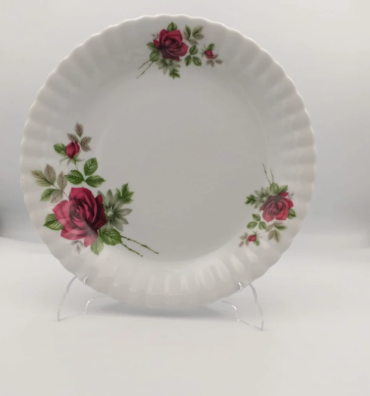CHODZIEŻ Talerz płytki 24 cm Iwona Bordowa Róża B826