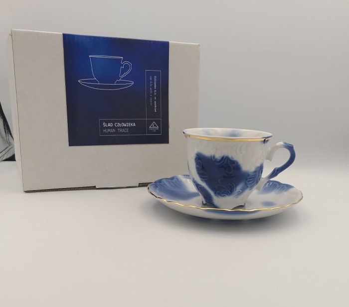 Filiżanka espresso 100 ml ze spodkiem Rococo Ślad Człowieka AS01