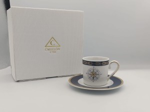 Filiżanka espresso 100 ml ze spodkiem Jenny Marina GX53