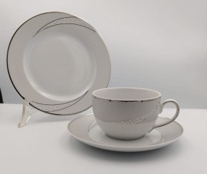 Filiżanka 250 ml ze spodkiem I talerzykiem 17cm Yvonne Tezeo E615