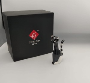FIGURKA PORCELANOWA Kotek czarny AS ĆMIELÓW