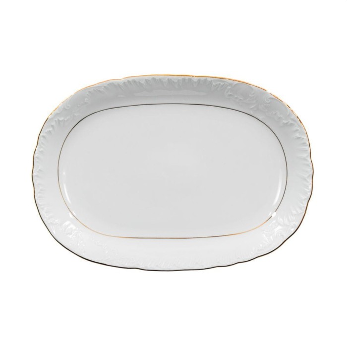 Półmisek owalny 33 cm Rococo Złota Linia 3604