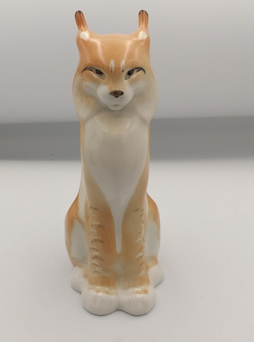 FIGURKA PORCELANOWA Ryś