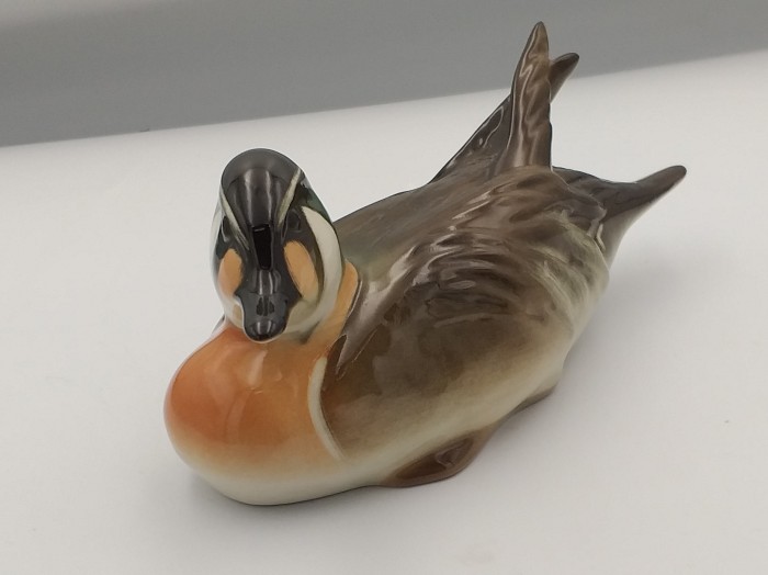 FIGURKA PORCELANOWA Kaczka bajkalska większa