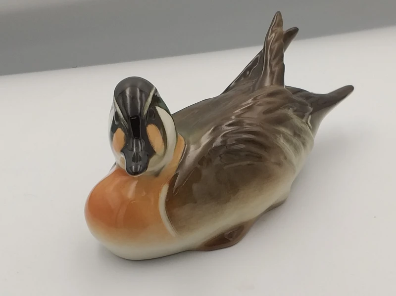 FIGURKA PORCELANOWA Kaczka bajkalska większa