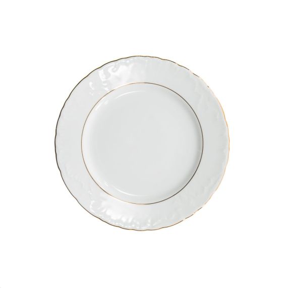 Talerz płytki 25 cm  Rococo Złota Linia 3604
