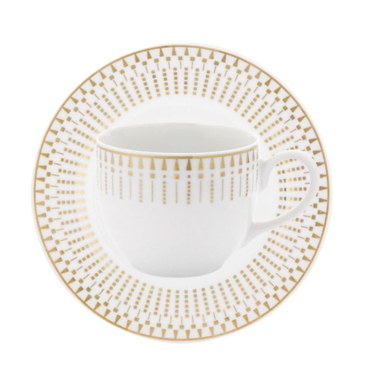 Filiżanka espresso ze spodkiem 100ml - G682 YVONNE Złoty Miraż
