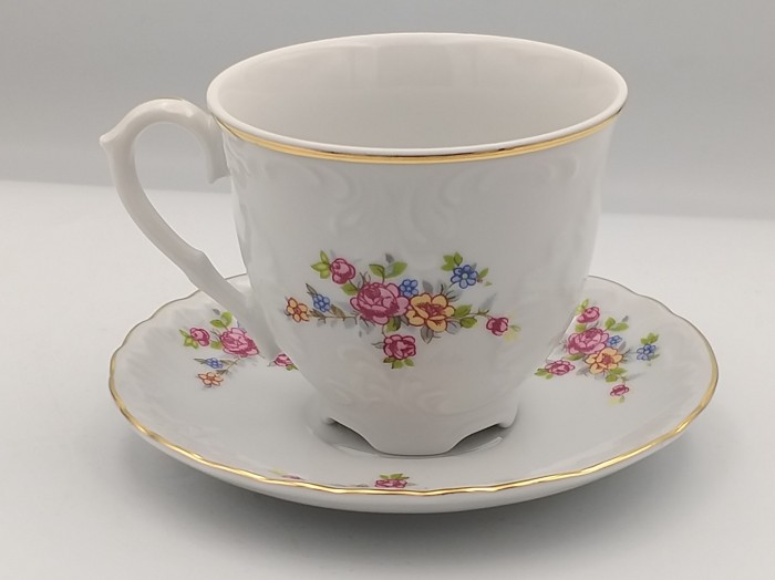 Rococo 7490 filiżanka ze spodkiem czarna kawa 170ml