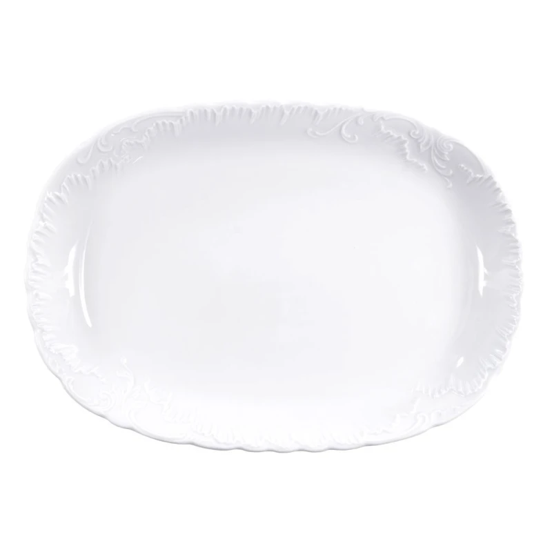 Półmisek owalny 29 cm Rococo Maria białe 0001