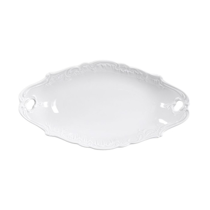 Półmisek owalny 25 cm Rococo Maria białe 0001