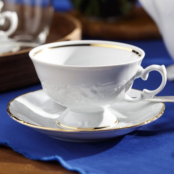 Filiżanka niska 180 ml  ze spodkiem Fryderyka Złota Linia 3616
