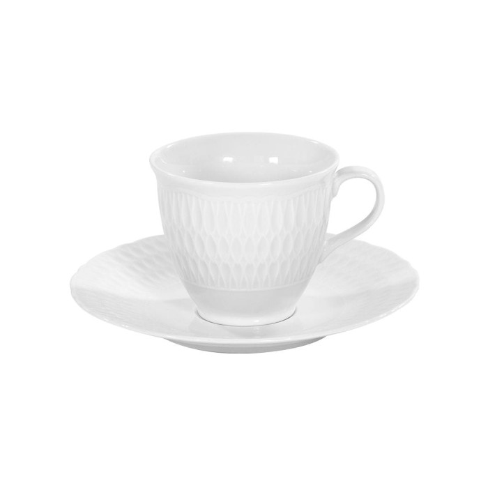 Filiżanka 250 ml Sofia biała 0001 ze spodkiem 15,7cm