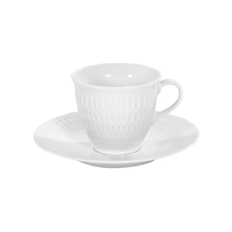 Filiżanka 250 ml ze spodkiem Sofia biała 0001