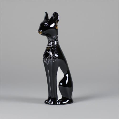 FIGURKA PORCELANOWA Kot Faraona