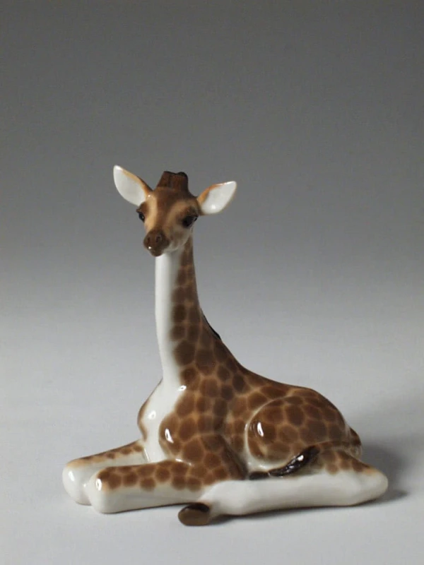 FIGURKA PORCELANOWA Żyrafa mała leżąca (200-0091)