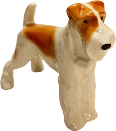 FIGURKA PORCELANOWA PIES Foksterrier