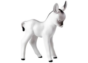 FIGURKA PORCELANOWA Osiołek stojący