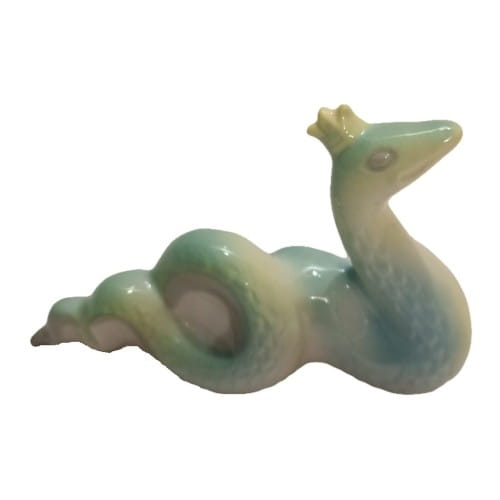 FIGURKA PORCELANOWA  Żmija królewska zielona