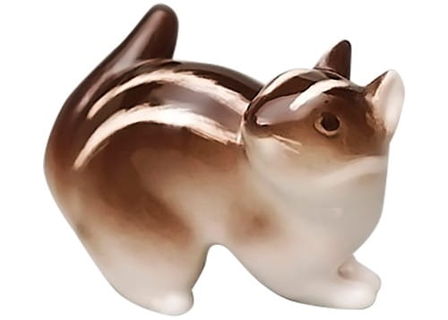 FIGURKA PORCELANOWA  Wiewiórka ziemna profil, burunduk