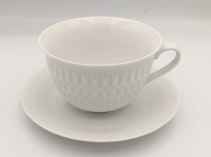 Filiżanka śniadaniowa 350 ml Sofia biała 0001 ze spodkiem
