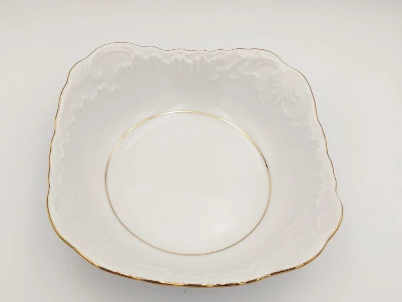 Salaterka kwadratowa 17 cm Rococo Złota Linia 3604
