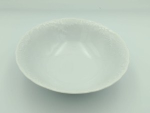 SALATERKA OKRĄGŁA BIAŁA ĆMIELÓW ROCOCO 0001 17 CM