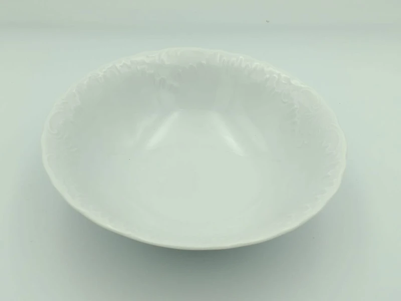 SALATERKA OKRĄGŁA BIAŁA ĆMIELÓW ROCOCO 0001 17 CM