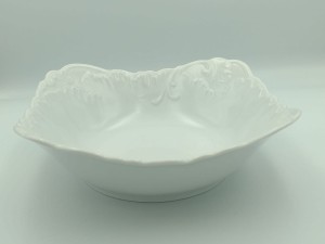 Salaterka kwadratowa 24 cm ROCOCO 0001 Biała Ćmielów